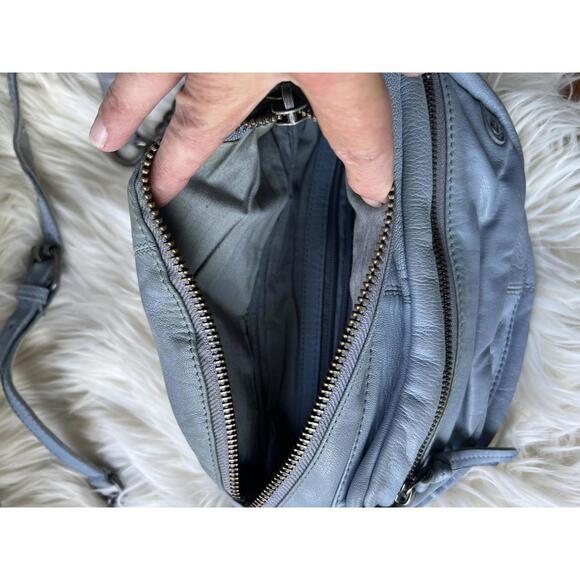 Free People Light Blue Leather Crossbody Bag - Picture 5 of 8